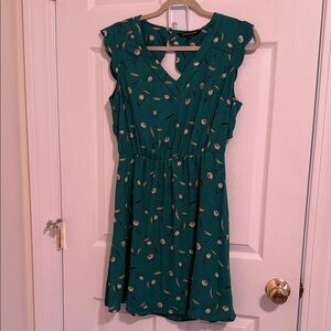 41 Hawthorn Teal Floral Sleeveless V-Neck Dress